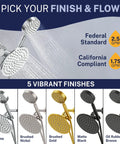 Solid Metal Dual Shower Head Combo Chrome 8 Inch Rainfall High Flow With Handheld Shower Head 6 Ft Hose High Pressure