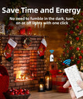 Three Outlet Indoor Remote Control Plug With Wireless Light Switches 100 Foot Range 15A 1875W ETL Listed for holiday decor