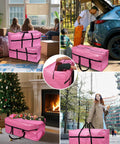 Big Ol 66 Gallon Extra Large Moving Bags With Zippers And Carry Handles Heavy Duty Storage Totes 45 X 16 X 22 Inches For Moving Dorm Move In And Storage Organization Holds Up To 110 Lbs Pink in various settings