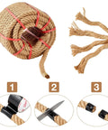Heavy Duty Jute Rope 1 Inch By 100 Feet Twisted Natural Rope For DIY Home Decor, Crafts, Swing Railing And Climbing Projects