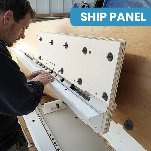man installing Killer Grip 100 Pack Panel Mounting Clips on ship panel, heavy duty nylon fasteners for marine use