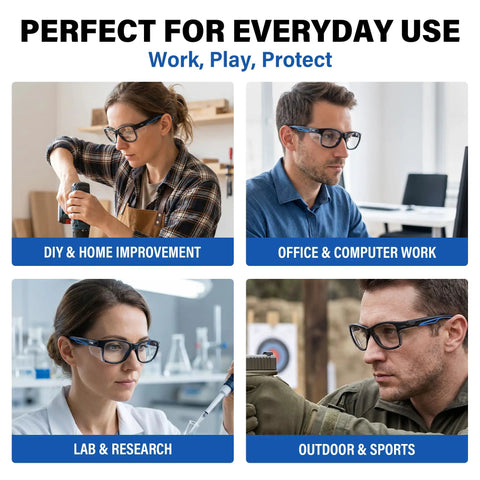 Clear Anti Fog Scratch Resistant Safety Glasses With Side Shields And Uv Protection Built For Jobsite Hustle And Shop Floor Grind Lightweight Impact Resistant Eyewear For Construction Pros