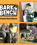 Dog Grooming And Bath Bench For Sit Or Kneel Comfort, Foldable Portable Pet Grooming Bench with Cushioned Seat and Handles