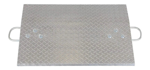 Heavy Duty Aluminum Dock Plate Ramp Built Tough For The Daily Grind 30 By 24 Inches Full view of the textured aluminum surface.
