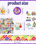 Totally Cool 98 Piece Science Party Favors Bundle With Slap Bracelets, Stickers, Badges, Keychains And Temporary Tattoos displayed