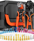 Pro Grade Marine Heat Shrink Wire Connector Kit With Crimp Tool And Pliers, 48 Sizes 22-10 AWG, Wire Strippers, 275 Connectors, Toolbox