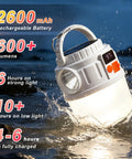Rechargeable Solar Camping Lantern With 7 Modes And USB Charging Waterproof Emergency Light in water splash