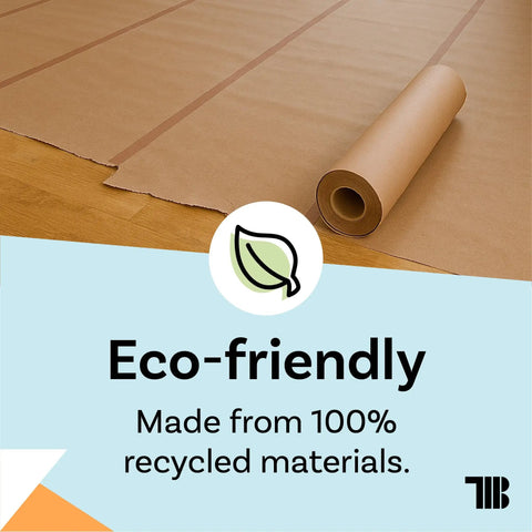 Brown Rosin Masking Paper Roll 36 Inch By 166 Feet 69 Pound Heavy Duty Floor Protection For Painting Moving Renovation And Construction 100 Percent Recycled Thick Floor Covering Made In USA Great Drop Cloth Alternative