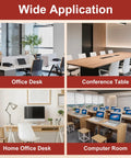 Heavy Duty 2 Inch Desk Grommet Kit With Eight Black Hole Covers And Cobalt Hole Saw for office desks and conference tables.