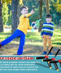 Children playing with RC plane alongside Three Sets Spare RC Plane Propellers 3 Blade Propellers For P40 Fighter RC Plane 76113 Includes Propeller Savers And Adapters Plus Carbon Fiber Nose Cone For Durable Smooth Flights.