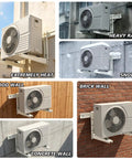 Heavy Duty Mini Split Wall Mount Bracket For 9000 To 18000 Btu AC Heat Pump Systems, different weather and wall types