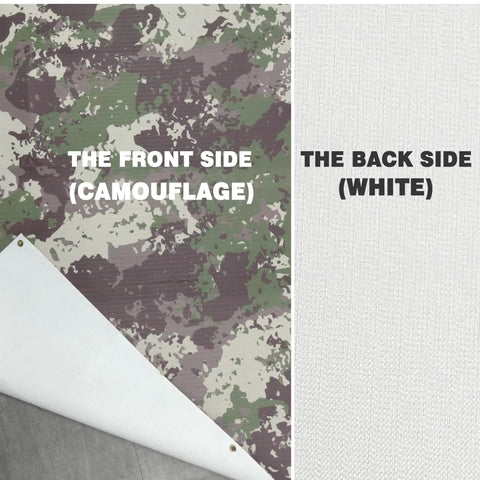 Camouflage Archery Target Backstop Beefy 2mm Thick Made From Heavy Duty High Density Fiber Cloth Front Camouflage Back White