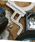 Pro Grade Brake Disc Repair Tool For Motorcycles And Electric Scooters Caliper Disc Maintenance And Disassembly Kit All In One To Get Your Brakes Dialed on wooden surface.