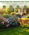 No Dig Decorative Garden Fence Kit With 10 Panels Heavy Duty Rustproof Metal Outdoor Dog Barrier for yard and garden landscape