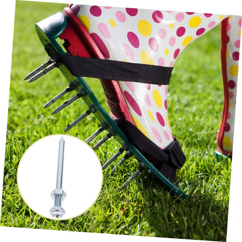 Heavy Duty Lawn Aerator Shoes With Ten Metal Spikes For Deep Soil Aeration And Healthier Grass Easy To Use Spiked Garden Shoes