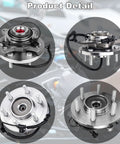 Front Wheel Hub Bearing Assembly Pair For 2015 2016 2017 F150 4WD 6 Lug Direct Replacement OE Spec Quality Front Wheel Bearings Hubs Set 2 Pack Premium Durable Fitment Verified