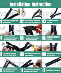 Installation instructions for Size 5 Zipper Repair Kit With 12 Sliders, 12 Bottom Stops, 24 Top Stops For Metal Plastic And Nylon Coil Zippers