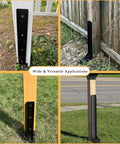 Heavy Duty Steel Fence Post Repair Kit Ground Stakes For Fast Fix Broken Wood Posts No Dig Drive In Yard Saver Bulletproof Reinforced Frame No Fuss Tool Free Setup 6 Pack Set in garden and fence settings.