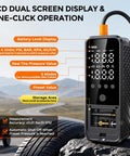 160 PSI Portable Tire Inflator With 6000mAh Battery, LED Light, Built In Tire Gauge And Cordless Design For Cars And Bikes