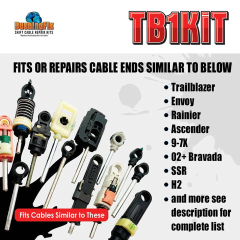 Variety of shift cable bushing repair kits for TB1Kit Automatic Transmission Shift Cable Bushing Repair Kit For Chevy, Jeep, Ford And More