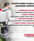 Person wearing Your Go-To 4-Gallon ProSeries Backpack Sprayer With Foaming Adjustable Nozzle for Fertilizers, Herbicides and Pesticides.