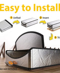 Installation steps for Attic Door Insulation Cover For 25 By 54 By 11 Inch Stairs, Heavy Duty Easy Install, No Frills Home Energy Saver