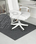 Chair Mat For Hardwood Floors 36 By 48 Inches Heavy Duty Office Chair Mat For Rolling Chairs Anti Slip Desk Protector For Home Office Graphite Texture under a chair