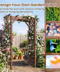 7 Foot Wooden Garden Arbor Trellis With Wide Arch And Strong Side Trellises For Climbing Plants Outdoor Wedding Arch