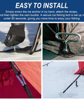 Installing Deluxe Ice Fishing Shelter Tie Down Kit For Eskimo Tents with ice anchors and cam straps on ice.