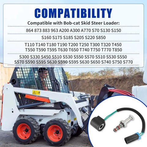 Pro Grade Solenoid Valve Coil And Hydraulic Spool Valve Stem Element Kit Replacement For Bobcat Skid Steer And Loader in use