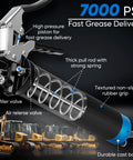 KRETLAW grease gun kit with pistol grip, 7000 PSI, 14 oz cartridge, coupler, 2 needles, 18in and two 12in hoses