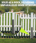 2 Pack Heavy Duty Fence Post Repair Kit For 4x4 And 6x6 Wood Or Metal Posts With Thickened Steel Anchor Installed on White Fence