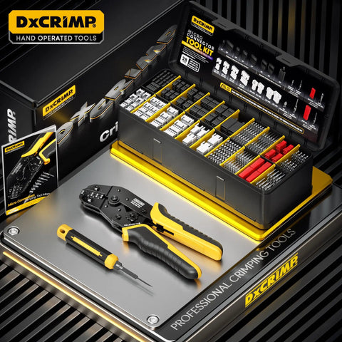 All In One Crimping Tool Kit With 28 Connector Types For JST XH 2.5mm And Dupont 2.54mm Including 32 To 20 AWG Ratchet Pliers
