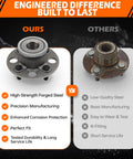 Comparison of Rear Wheel Hub And Bearing Assembly For Acura EL 2001 2005 And Honda Civic 2001 2005 Drop In Replacement With ABS
