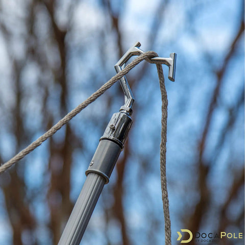 Boat Hook Head Only No Pole For Docking And Debris Cleanup with rope, lightweight zinc alloy construction