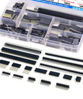 138 Piece 2.54mm Pin Header Kit With Male And Female Connectors, Breakaway And Stackable Shield Headers for Arduino Prototyping in box