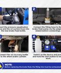 F109 Automatic Brake Bleeder Kit With Electric Brake Fluid Exchanger instructions for one-person operation