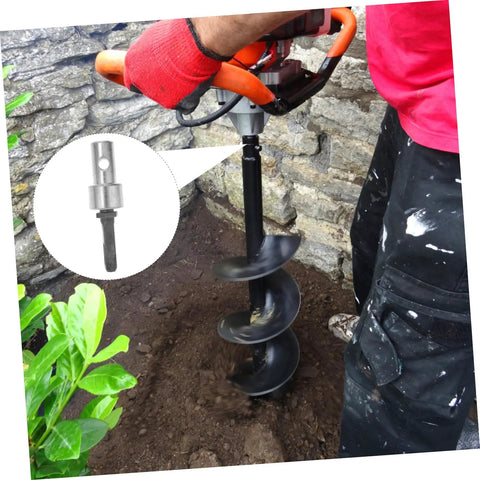 Drill Bit Adapter for Power Drill Durable Earth Auger Converter for Easy Operation Extends Reach into Tight Spots Compatible with Impact Drivers and Electric Drills Garden Tool Accessory for Quick Augering