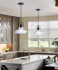 Seeded Glass Pendant Light In Matte Black Finish Dope Industrial Mini Design With Adjustable Rope Height Ideal For Kitchen Island