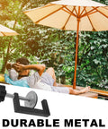 4 Pack Adjustable Patio Furniture Clamps For Outdoor Rattan Wicker Sofas And Sectional Sets, 3 Inch C Clips with metal detail.