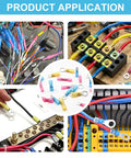 120Pcs Heat Shrink Connectors Kit Waterproof Crimp Terminals Auto And Marine All In One Pro Grade Wire Wiring Terminal Set With Ring Fork Spade Connectors And Heat Shrink Butt Terminals on wired terminals
