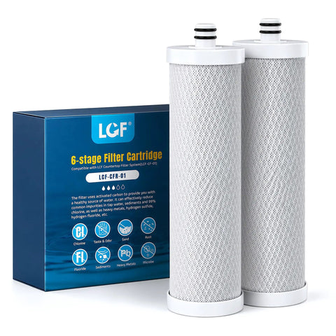 Replacement Filter Pack For Countertop Water Filtration Systems With 6-Stage Filtration And Silver Ions Enhanced, 16,000 Gallons Capacity, 2-Pack