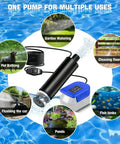 Top Tier Portable Sump Pump 500GPH With Heavy Duty Sediment Filter For Hella Fast Water Removal And Basement Flood Defense Easy Install Solid Build Gonna Work Every Single Time shown with multiple uses for cleaning and watering.