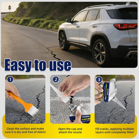 Pro Grade Concrete Crack Filler 2 Pack For Outdoor Use Self Leveling Waterproof Sealant Quick Drying Adhesive instructions