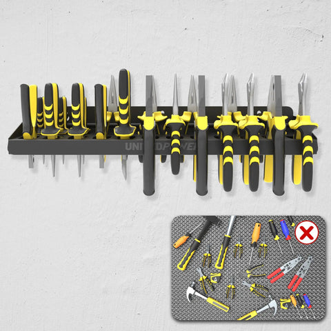 Pliers Holder Wall Mount Rack For Garage Workshop Or Shed The Go To Vertical Tool Organizer with 12 pliers mounted on wall