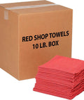 Heavy Duty 100 Percent Cotton Shop Towels Red 14 By 14 Inches 90 Towels Per Box Machine Washable Pre Laundered For Auto Shop And Industrial Use