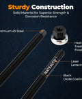 5 Piece Harmonic Balancer Installer Kit with black oxide coated, heat-treated premium 45 steel adapters and nut bearing.
