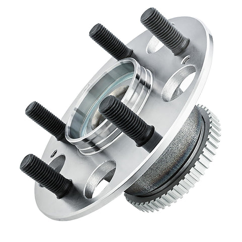 Pair Of Rear Wheel Bearing Hub Assemblies Fits Honda Accord 1998 1999 2000 2001 2002 V6 3.0L And Acura TL 1999 2003 Wheel Hub Bearing Replacement Direct Fit Replacement For Easy Install And Long Lasting Performance, showing a 5-lug design with ABS tone ring