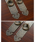 Antique Bronze Brass Door Pulls For Cabinets And Cupboards, Old School Retro Vibe Cabinet Handles, Barn Door Look