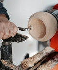 Hollowing Tool For Woodturning With Carbide Tipped Round Blade Large Curved Cutter carving wood on a lathe